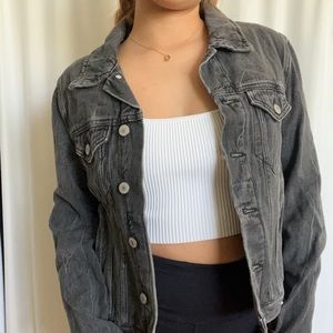 Black denim jacket